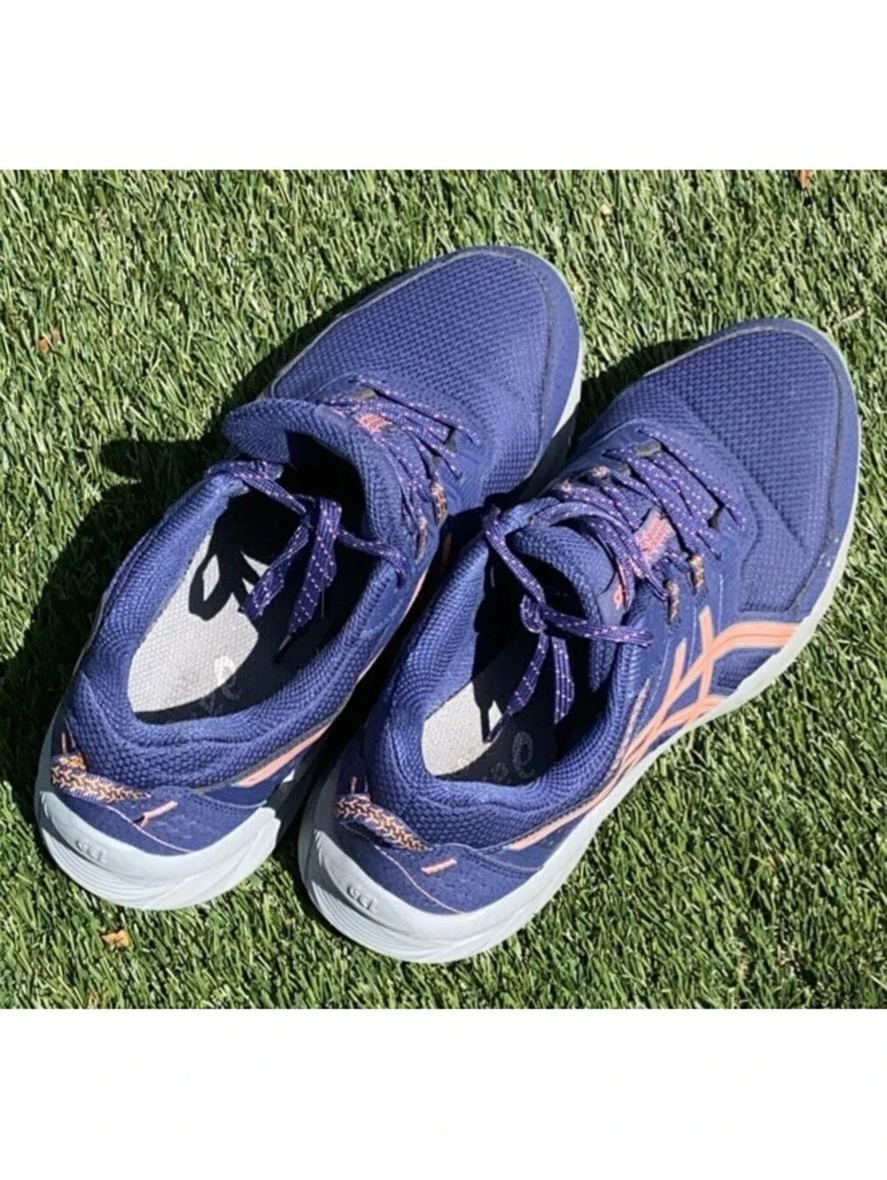 Asics GEL-Venture 9 Womens Sz 8 Wide Indigo Blue Papaya Trail Running Shoes